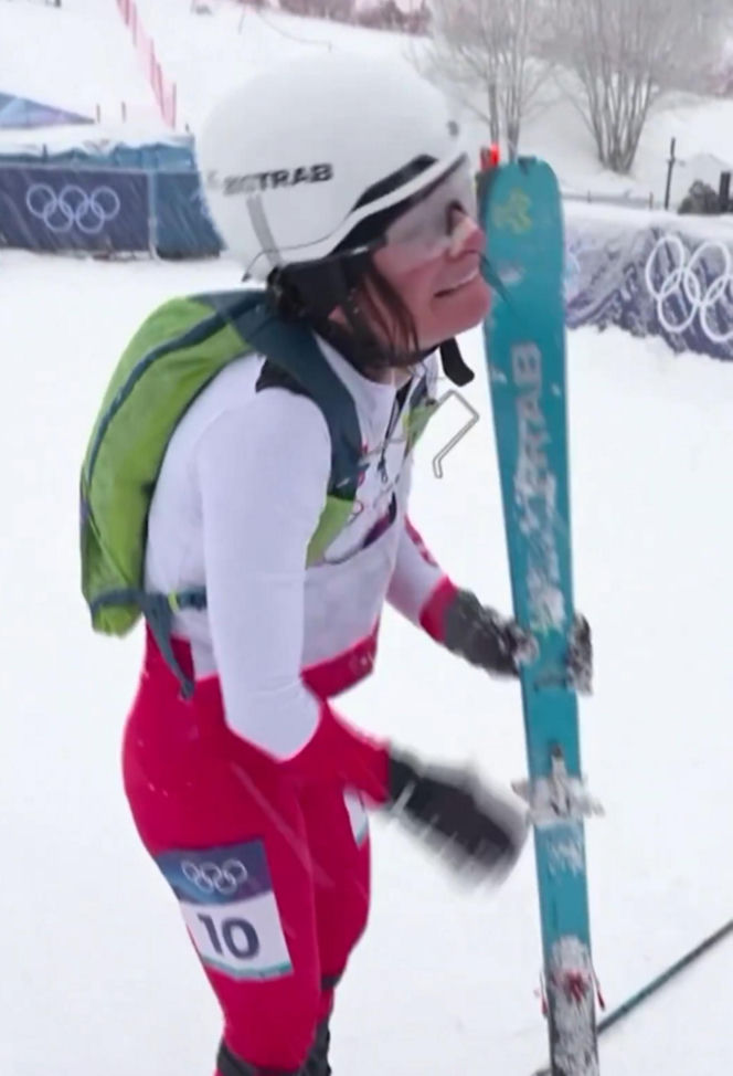 Iwona Januszyk zrozpaczona po swoim biegu