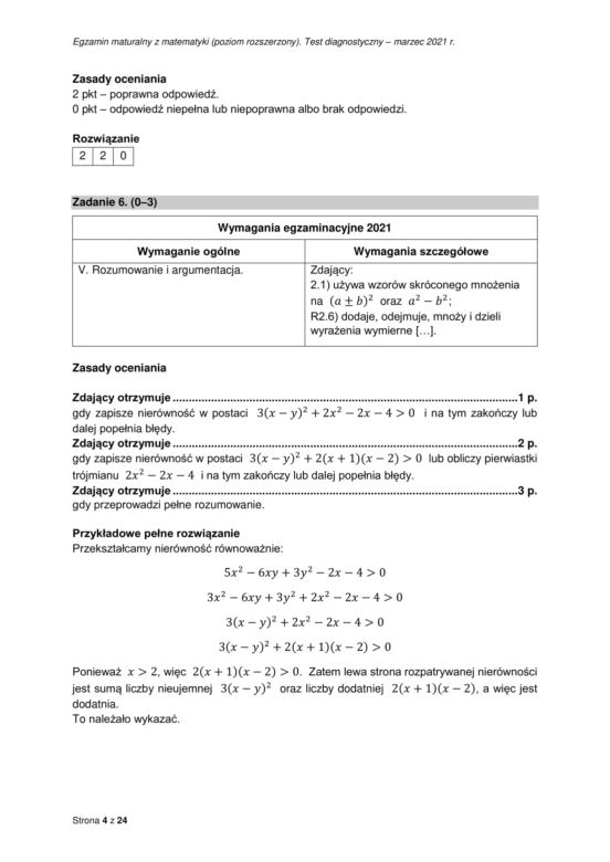 Matura próbna 2021: Matematyka [POZIOM ROZSZERZONY] ODPOWIEDZI I ROZWIĄZANIA