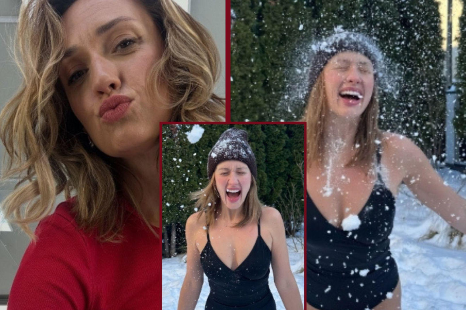 Gwiazda „Barw Szczęścia” w kostiumie kąpielowym na śniegu - rozrywka news from Super Express