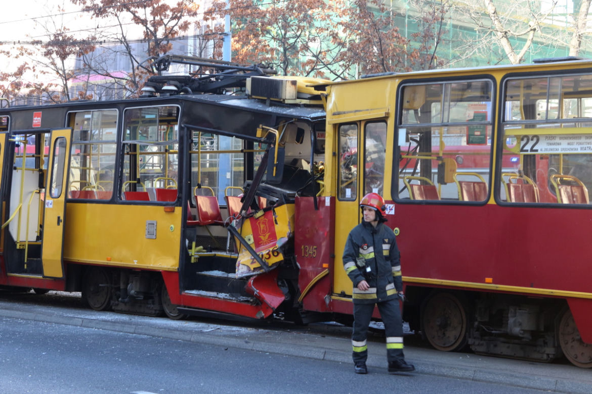 Zderzenie tramwajów w Al. Jerozolimskich