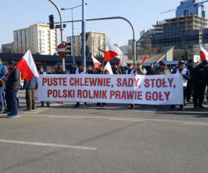 Protest rolników w centrum Warszawy