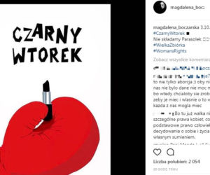 Czarny Wtorek 2017 - gwiazdy, które wsprały protest