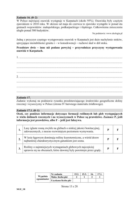 Matura 2019 geografia rozszerzona. ARKUSZE I ODPOWIEDZI