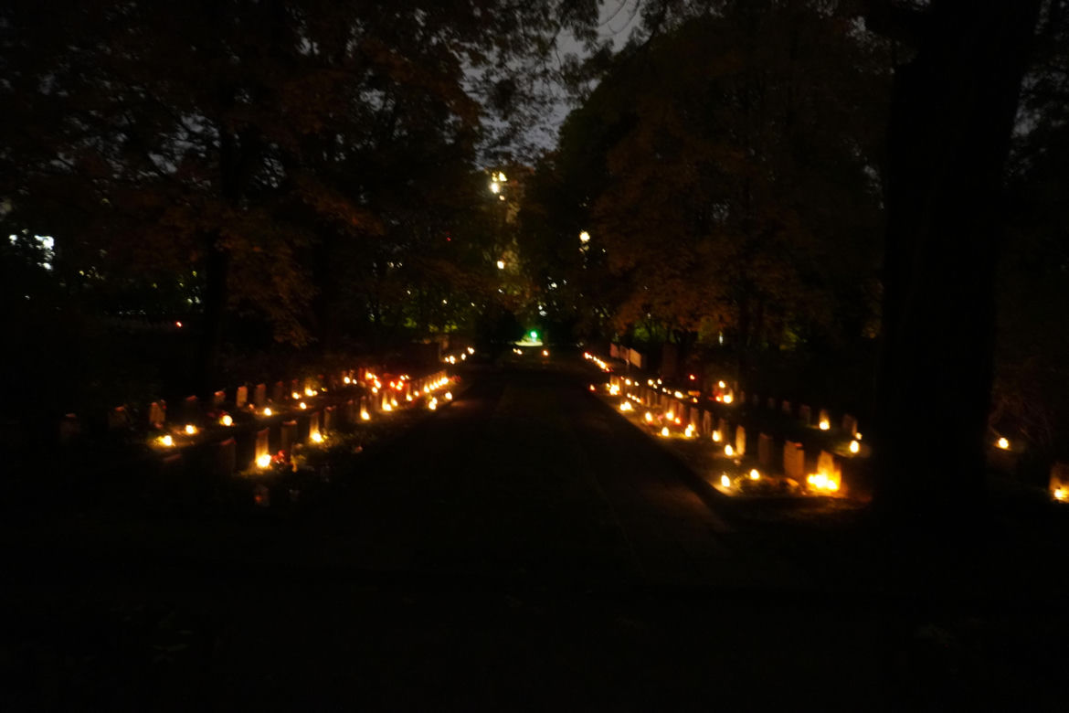 Poznańska Cytadela nocą