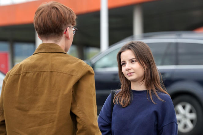 Barwy szczęścia, odcinek 3296. Aleks (Hubert Wiatrowski), Ewa (Gabriela Ziembicka)
