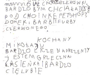 Mikołaju bardzo liczę na prezenty