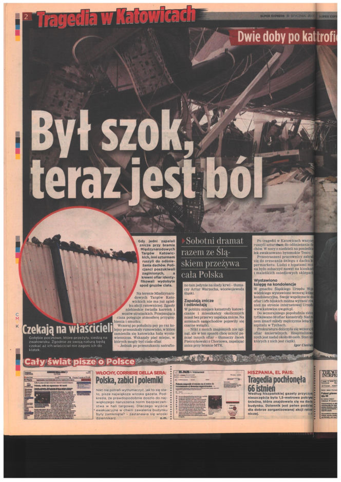 Katastrofa hali MTK w Katowicach. Materiały archiwalne