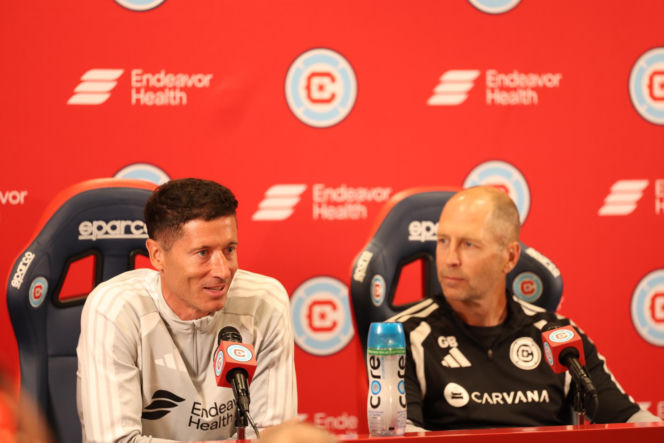 Robert Lewandowski na konferencji Chicago Fire
