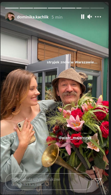 M jak miłość. stryj Jędrzej Gutowski (Piotr Majerczyk), Franka (Dominika Kachlik)