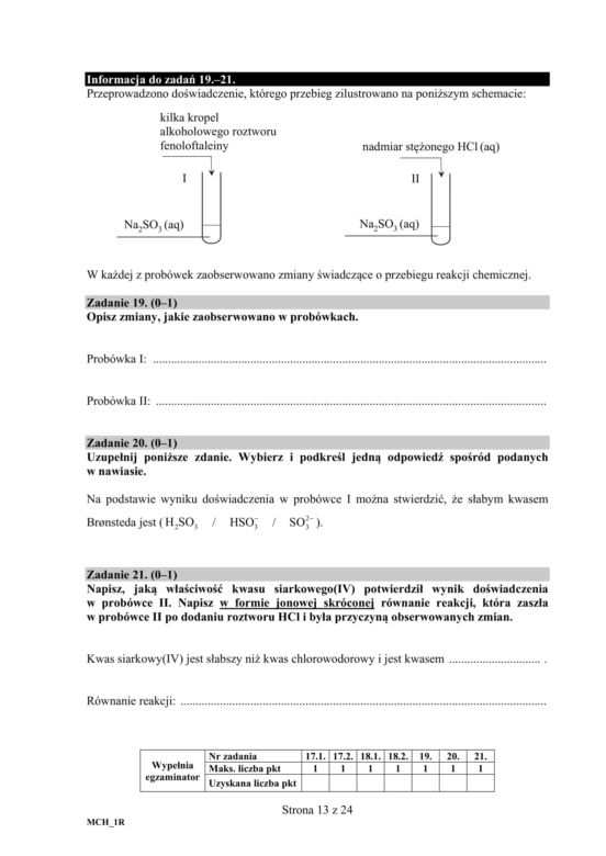 Matura 2020 ARKUSZE CKE: Chemia