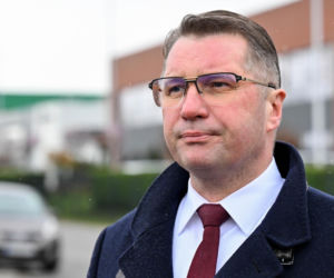 Konferencja prasowa przed Fabryką Broni ŁUCZNIK