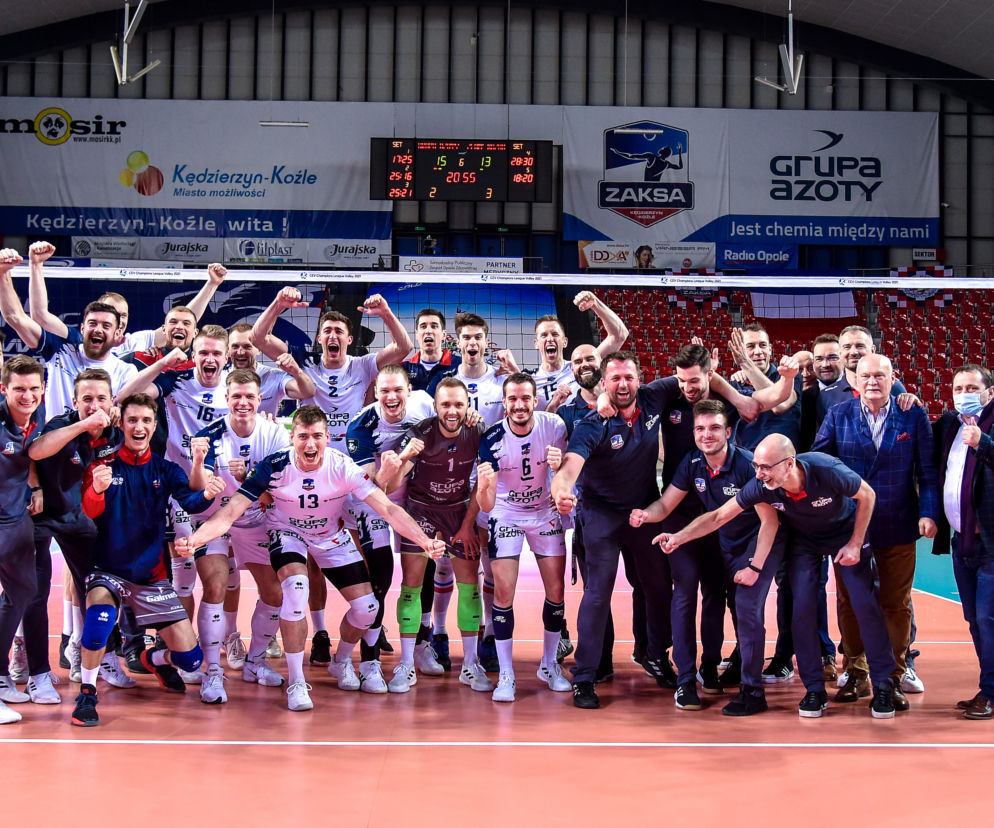 Siatkówka, Liga Mistrzów, Zaksa Kędzierzyn, Zenit Kazań, siatkarze, drużyna, zdjęcie grupowe