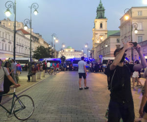 Protest na Krakowskim Przedmieściu