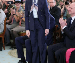 Marta Nawrocka uroczystym spotkaniu z harcerzami