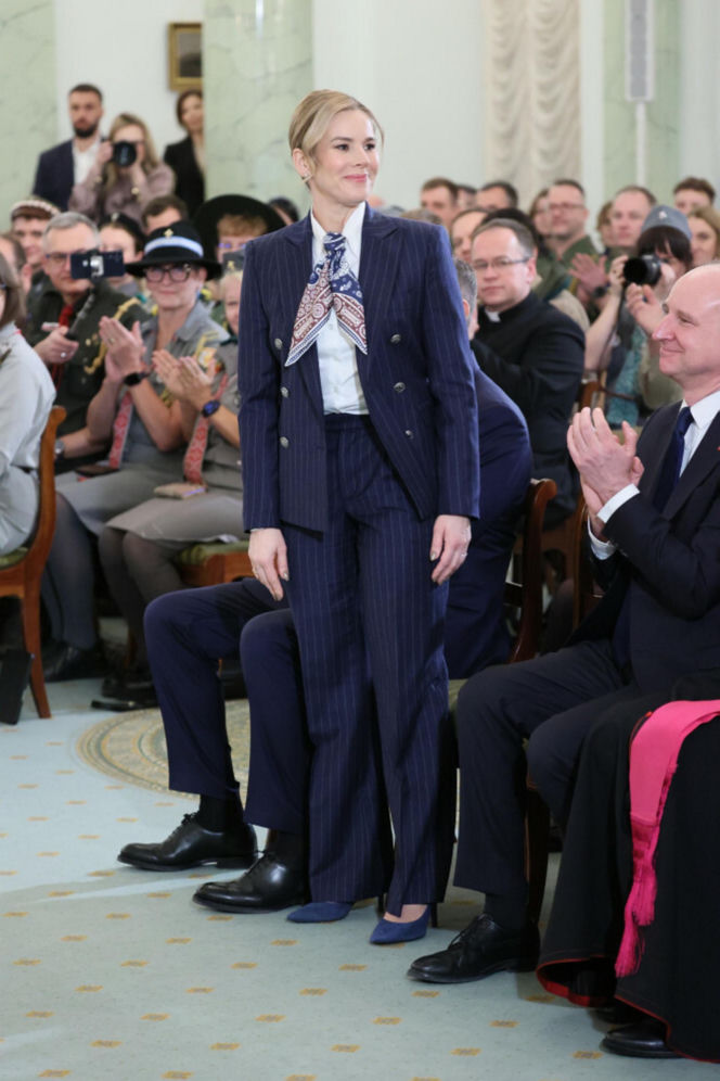 Marta Nawrocka uroczystym spotkaniu z harcerzami