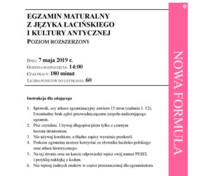 Egazmin maturalny z języka łacińskiego i kultury antycznej