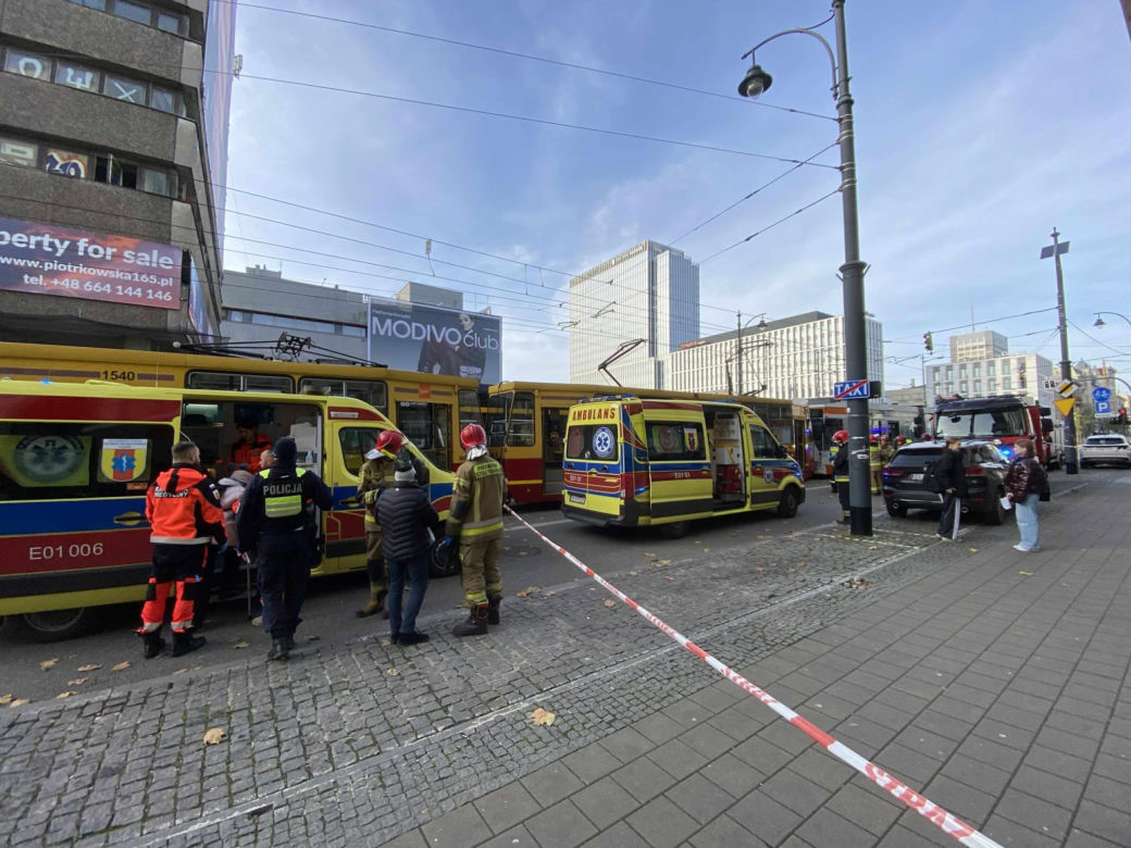 Zderzenie tramwajów na Piotrkowskiej