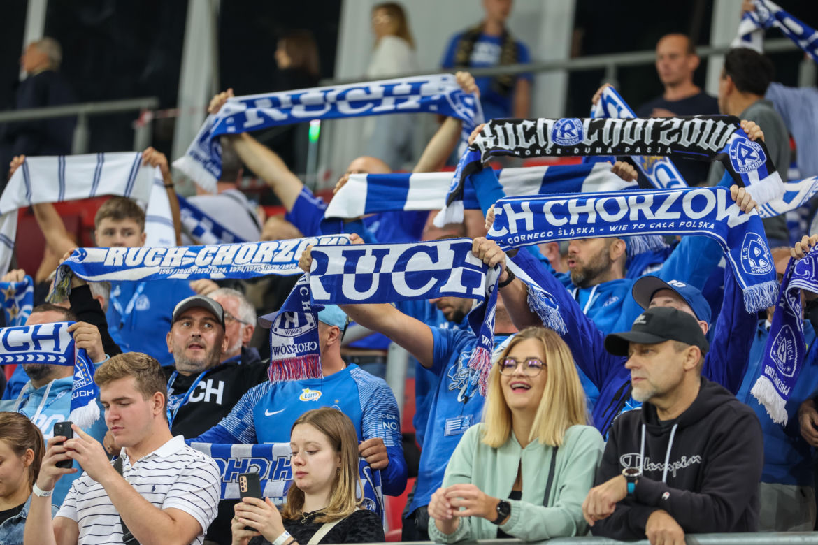 Kibice na meczu Ruch Chorzów - Stal Mielec