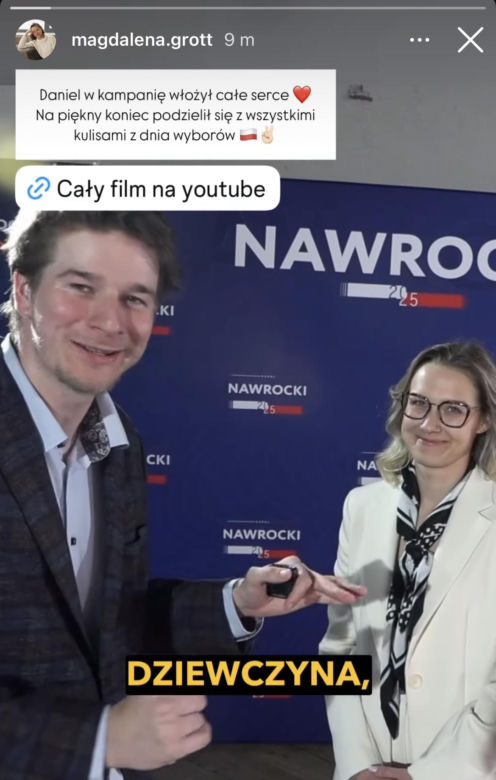 Daniel Nawrocki i jego dziewczyna, Magdalena Grott 