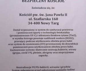 Kosmiczna technologia antywirusowa w kościele w Nowym Targu