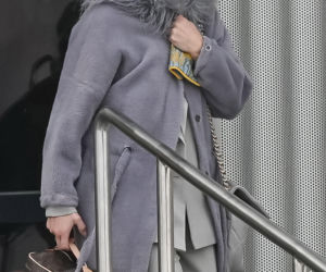 Justyna Steczkowska boso na śniegu