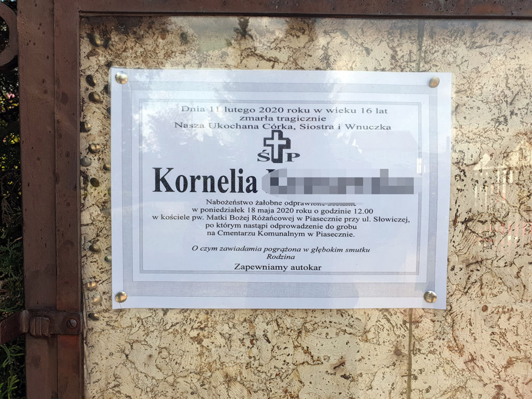 Pogrzeb zamordowanej Kronelii z Piaseczna