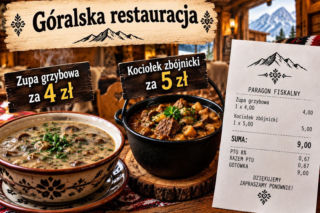 Góralska restauracja odpowiedziała narzekającym turystom. Pokazała rachunek sprzed 30 lat