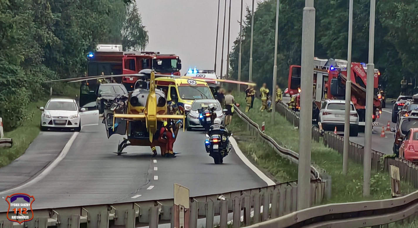 Tragiczny w skutkach wypadek na trasie DK86 w Katowicach