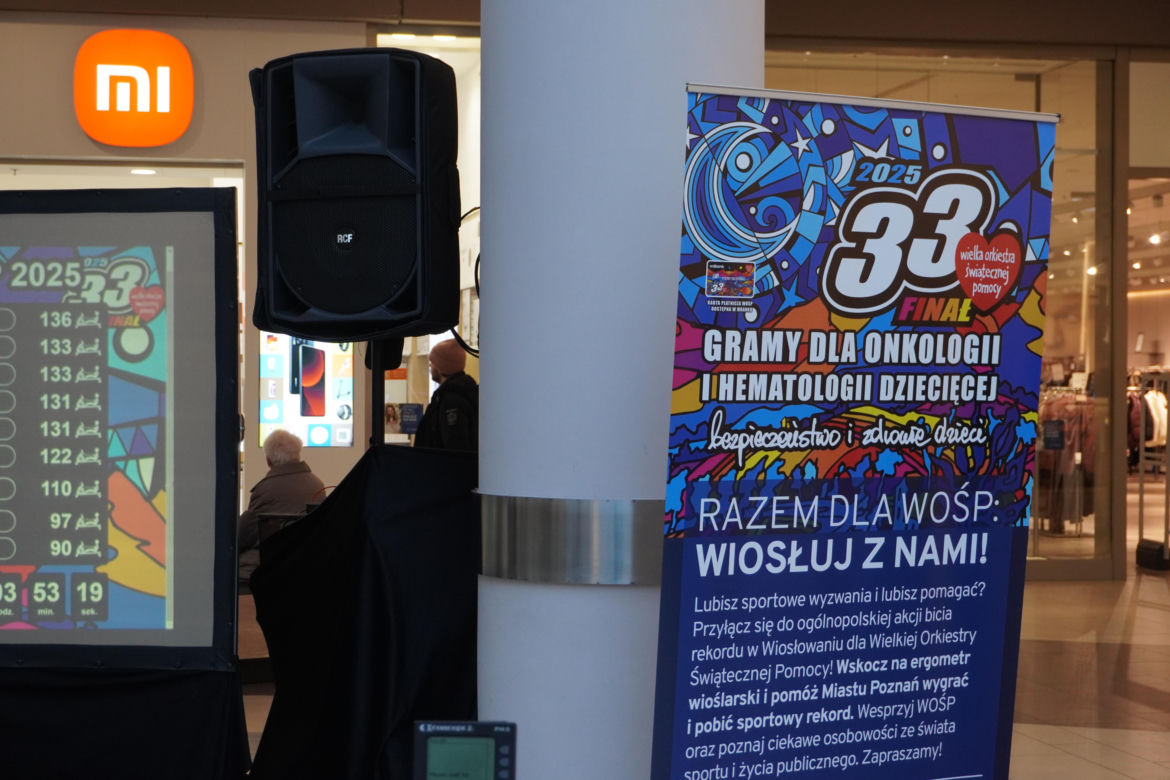 Wiosłowanie dla WOŚP w Poznaniu