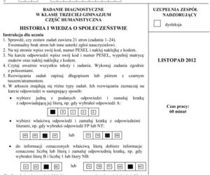 Próbny egzamin gimnazjalny - Historia i WOS