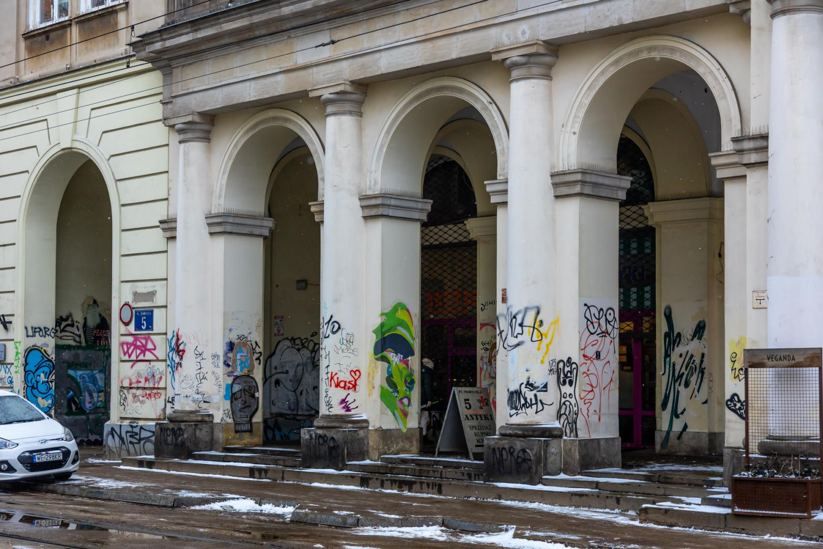 Graffiti w centrum Warszawy w 2026 r.