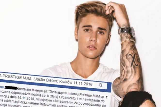 Justin Bieber - co ze skargami po koncercie w Krakowie? 