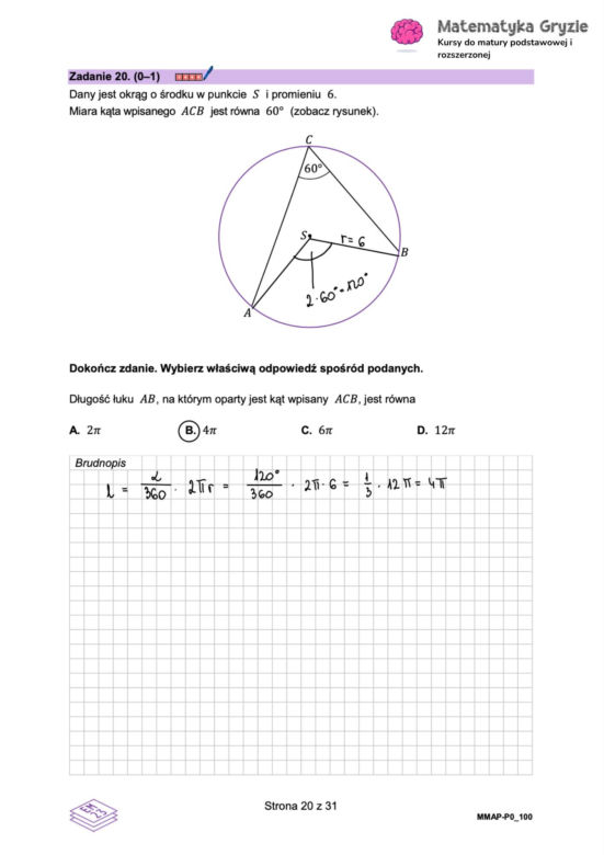 Matura próbna matematyka 2024 - odpowiedzi