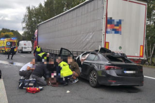 Wypadek na S1 w Mysłowicach