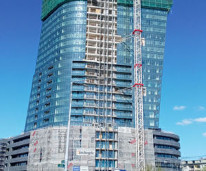 Budowa Hanza Tower - kwiecień 2020