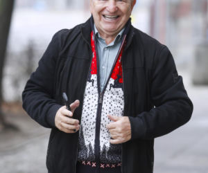 Sportowcy i aktorzy pod siedzibą TVN