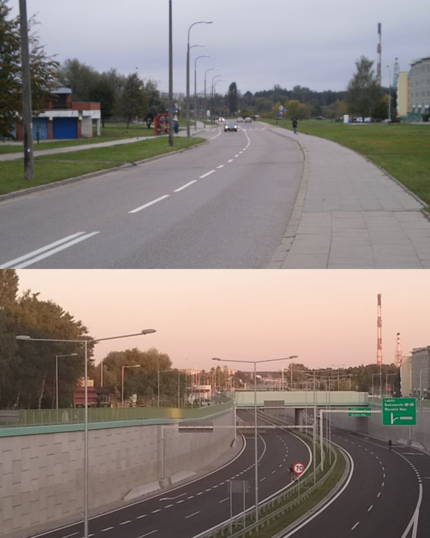 Trasa Niepodległości KIEDYŚ i TERAZ. Porównanie!