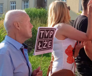 Protest w Szczecinie po przegłosowaniu ustawy Lex TVN
