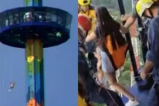 Piekło na 60 metrach! Kolejka widokowa przestała działać, turyści zjeżdżali na linie!