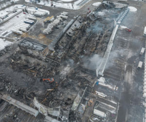 Wielki pożar magazynu pod Poznaniem. Skala zniszczeń poraża!