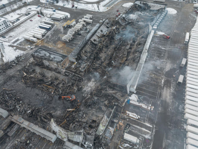 Wielki pożar magazynu pod Poznaniem. Skala zniszczeń poraża!
