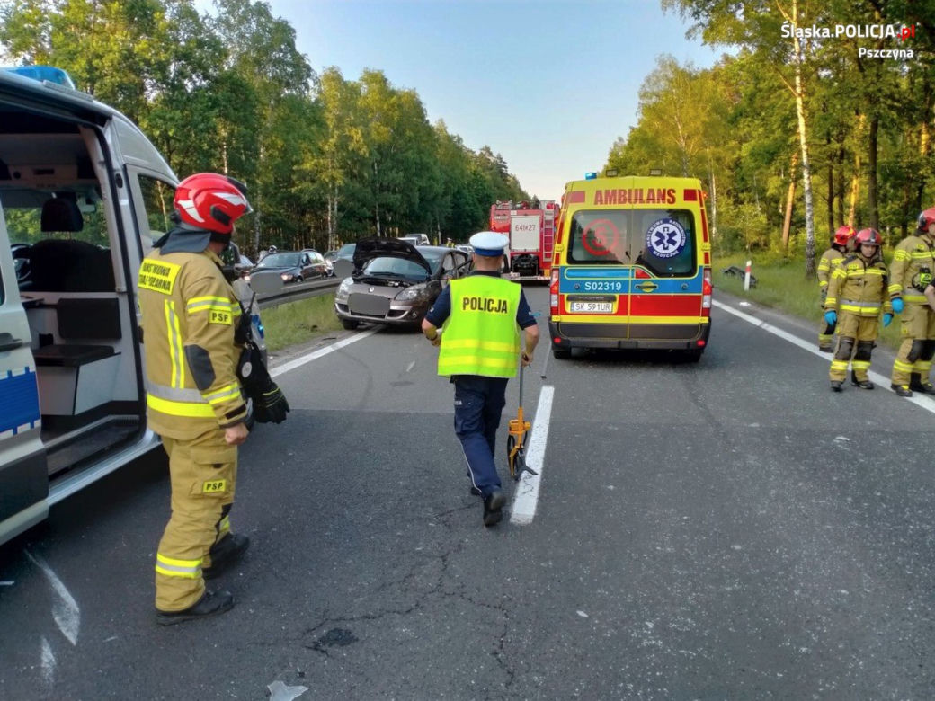 Wypadek na DK 1 w Kobiórze