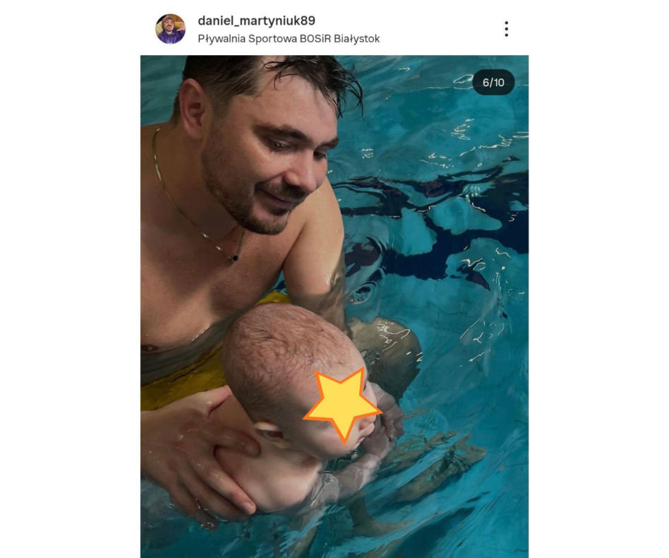 Syn Daniela Martyniuka to jego kopia. Spędził czas na basenie z Faustyną i Florianem