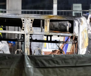 Pożar autobusu w Kerzers w kantonie Fryburg na zachodzie Szwajcarii