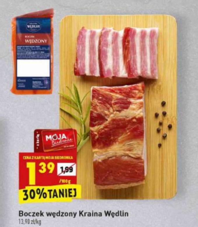 boczek wędzony 1,39/100g