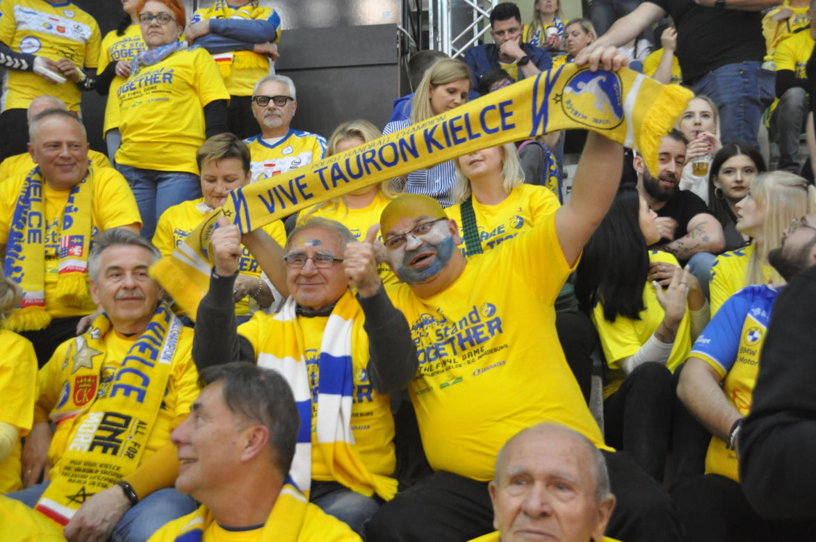 Kibice na meczu Industria Kielce - SC Magdeburg