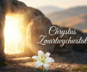 Religijna kartka na Wielkanoc