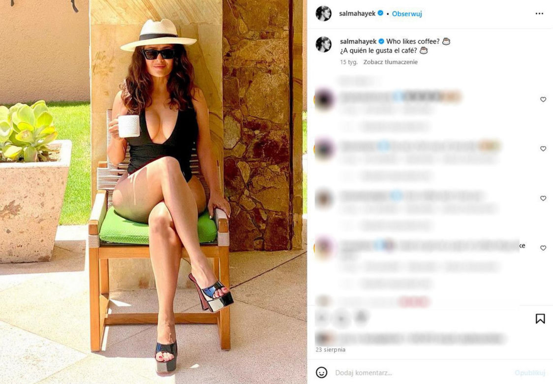 Salma Hayek ma sposób na zimę! Tak 57-latka rozgrzała fanów