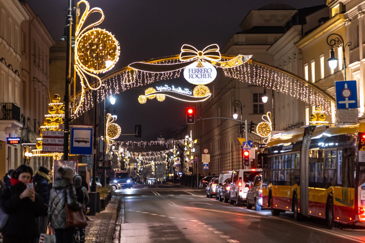 Iluminacja świąteczna 2023 w Warszawie - zdjęcia