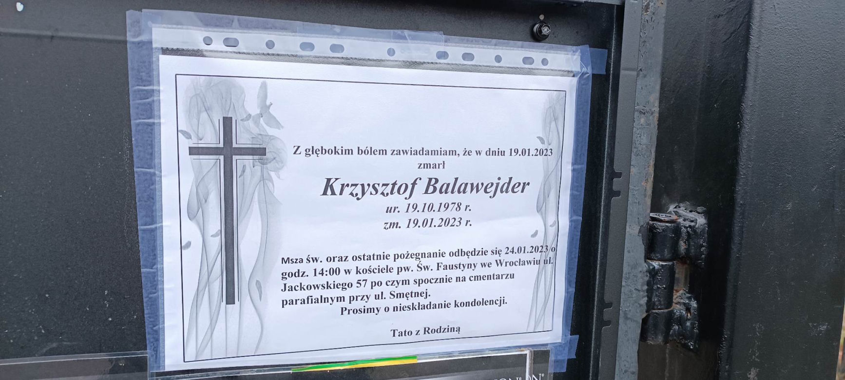 Pogrzeb Krzysztofa Balawejdera, prezesa MPK Wrocław